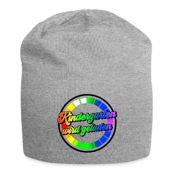 Kindergarten wird geladen - Jersey-Beanie - Grau meliert - Vorne