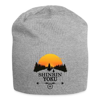waldbaden shinrin yoku waldmeditation - Jersey-Beanie - Grau meliert - Vorne