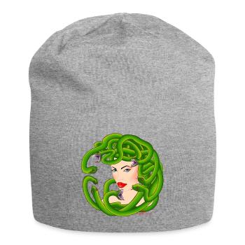 Medusa - Jersey-Beanie - Grau meliert - Vorne