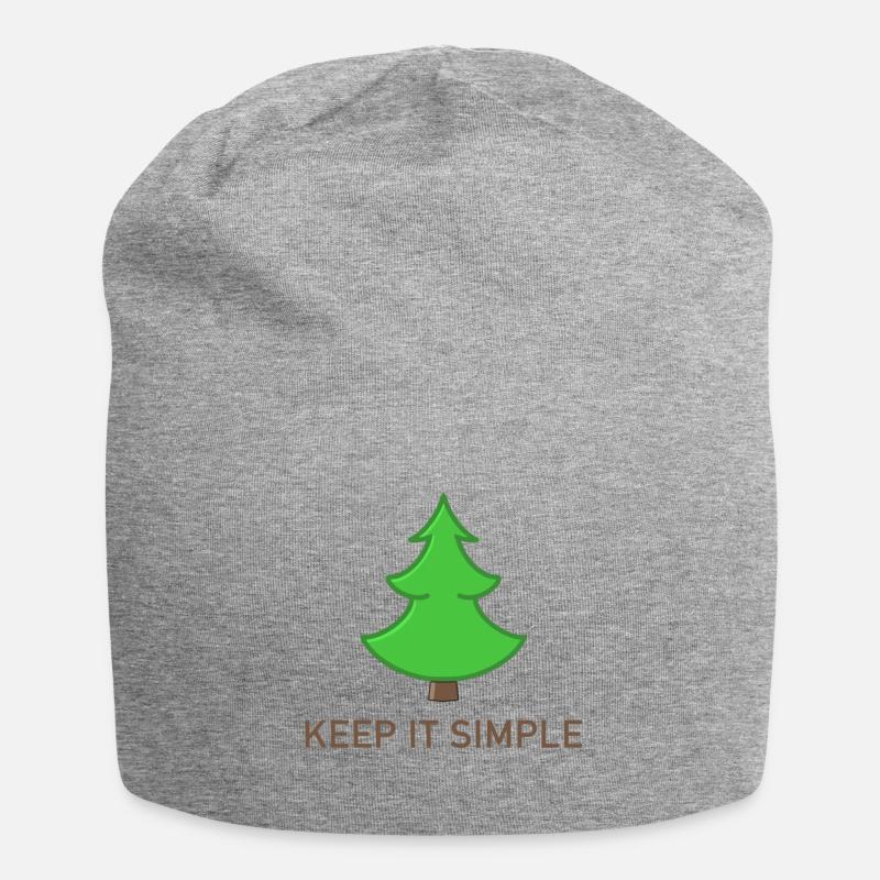 Weihnachtsbaum - Jersey-Beanie - Grau meliert