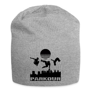 Parkour - Jersey-Beanie - Grau meliert - Vorne