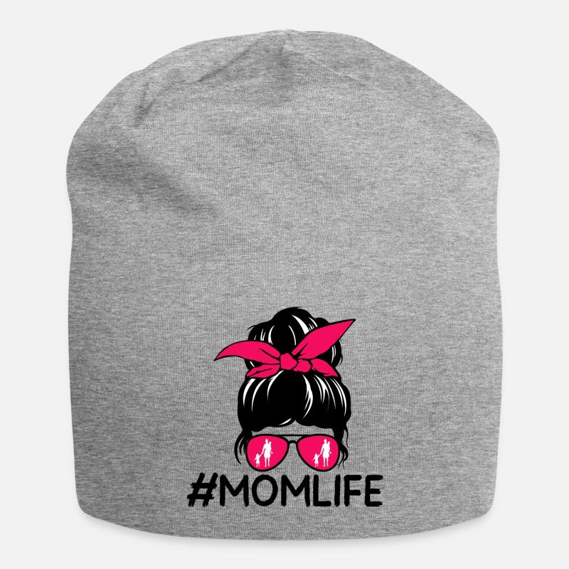 Mutterleben - Jersey-Beanie - Grau meliert