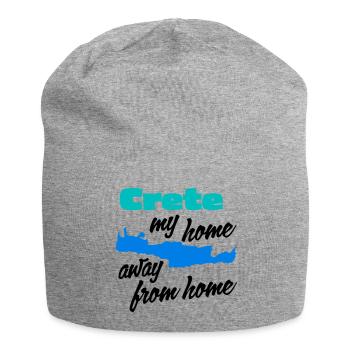 Kreta – meine zweite Heimat - Jersey-Beanie - Grau meliert - Vorne