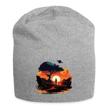 Nicht von dieser Welt - Jersey-Beanie - Grau meliert - Vorne