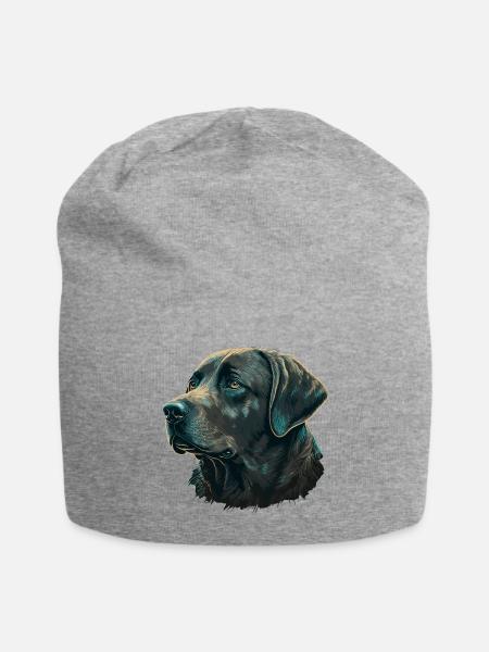 Gentle Labrador Retriever - Jersey Beanie - heather grey