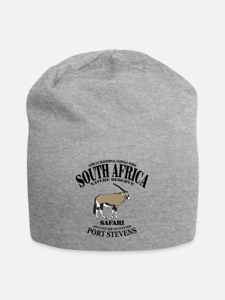 Südafrika - Antilope - Jersey-Beanie - Grau meliert