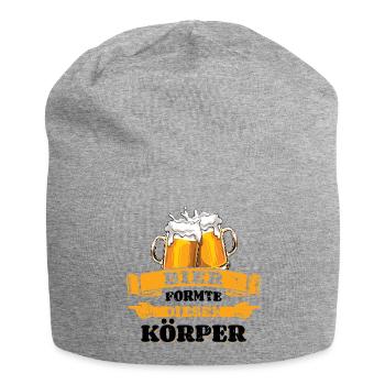 Bier formte diesen Körper Biertrinker - Männertag - Jersey-Beanie - Grau meliert - Vorne