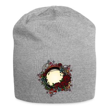timelessly beautiful rose garden Art Nouveau ornament - Jersey Beanie - heather grey - Front