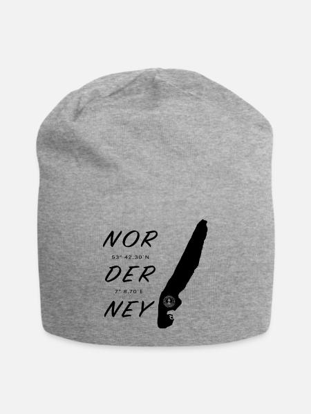 Norderney - Jersey-Beanie - Grau meliert