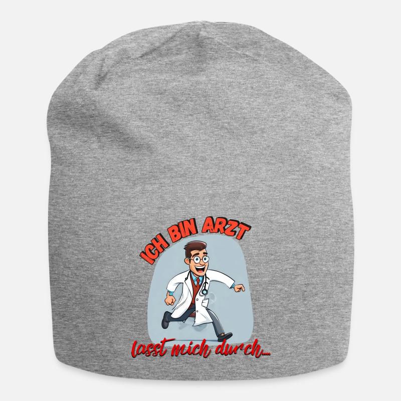 Ich bin Arzt lasst mich durch 2 - Jersey-Beanie - Grau meliert