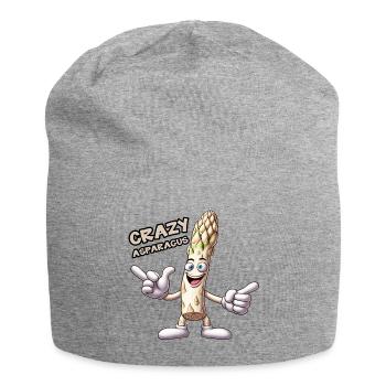 Crazy Veggies: Asparagus Pro Thumbs Up - Jersey-Beanie - Grau meliert - Vorne