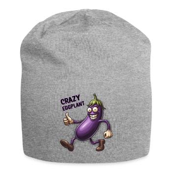 Crazy Veggies: Eggplant Hairy Power Walker - Jersey Beanie - heather grey - Front