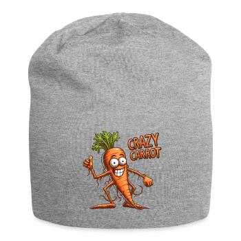 Crazy Veggies: Carrot Thumbs Up - Jersey-Beanie - Grau meliert - Vorne