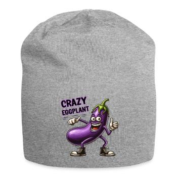 Légumes fous : Aubergine poilue pouce en l’air - Bonnet en jersey - gris chiné - Devant