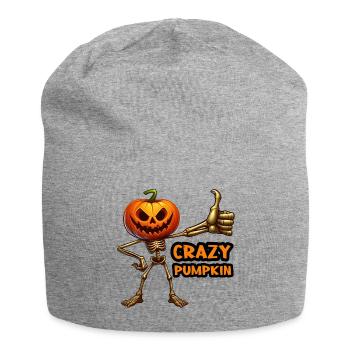 Crazy Veggies : Pumpkin Skeleton Thumbs Up - Bonnet en jersey - gris chiné - Devant
