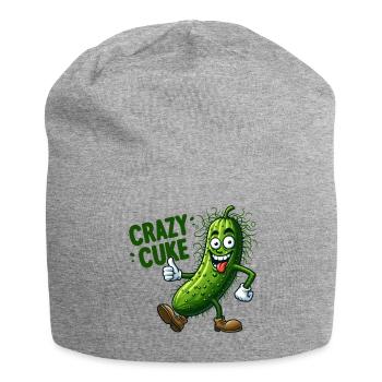 Crazy Veggies Hairy Cuke Thumbs Up - Jersey Beanie - heather grey - Front