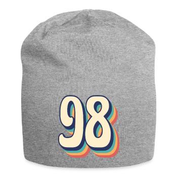 T-Shirt rétro Vintage numéro 98, quatre-vingt-dix-huit - Bonnet en jersey - gris chiné - Devant
