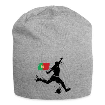 Icône du joueur de football Blast Portugal - Bonnet en jersey - gris chiné - Devant
