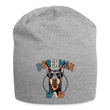 Doberman Papa Chiens Chien Dobie Wilsigns - Bonnet en jersey - gris chiné - Devant