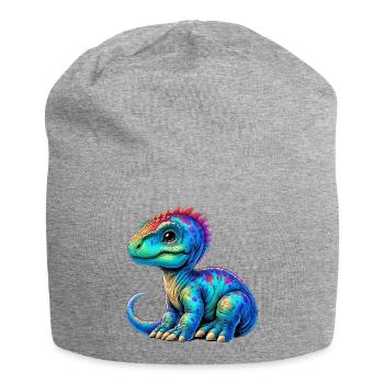 Dinosaurier - Jersey-Beanie - Grau meliert - Vorne