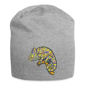 Chamaeleon Exotisch Tier Lustig - Jersey-Beanie - Grau meliert - Vorne
