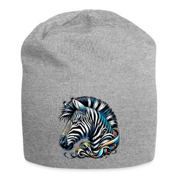 Zebra - Jersey-Beanie - Grau meliert - Vorne