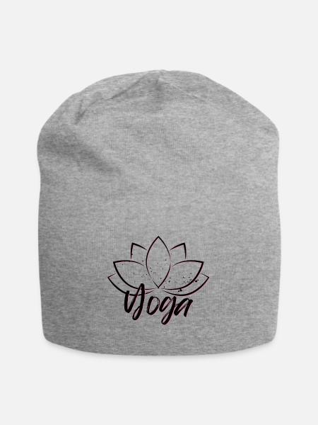 Yoga Fleur de lotus - Bonnet en jersey - gris chiné