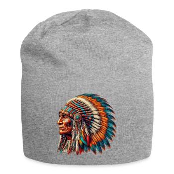 American Indian American Red Skin - Jersey Beanie - heather grey - Front