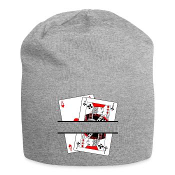 Blackjack banner - Jersey Beanie - heather grey - Front