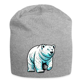 Polar bear - Jersey Beanie - heather grey - Front