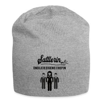 Sattlerin Chefin Selbstständigkeit Firma Gründen - Jersey-Beanie - Grau meliert - Vorne