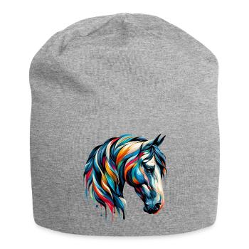 Cheval - Bonnet en jersey - gris chiné - Devant