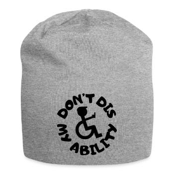 Ne niez pas mon handicap # - Bonnet en jersey - gris chiné - Devant
