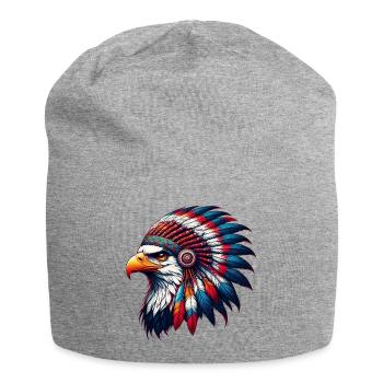 American Indian Eagle American Red Skins - Jersey Beanie - heather grey - Front