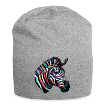 Zebra - Jersey-Beanie - Grau meliert - Vorne