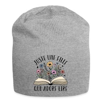 Juste Une Fille Qui Adore Lire Cadeau Lecture - Bonnet en jersey - gris chiné - Devant