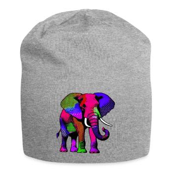 Éléphant - Bonnet en jersey - gris chiné - Devant