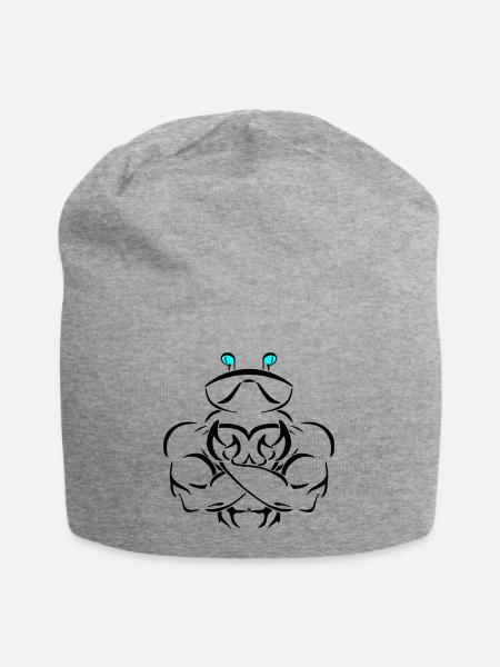 Alpha cancer Deluxe - Jersey-Beanie - Grau meliert