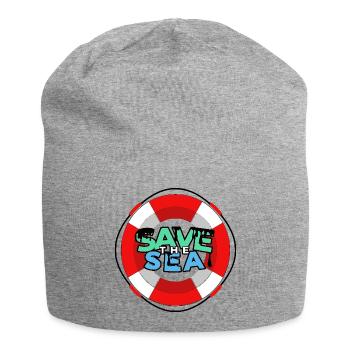 Save the sea - Jersey Beanie - heather grey - Front