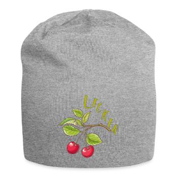 Kirschen  - Jersey-Beanie - Grau meliert - Vorne