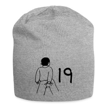 19e anniversaire - 19 ans - Bonnet en jersey - gris chiné - Devant