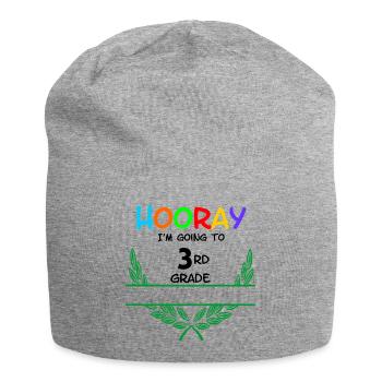 Hourra, je vais en CE1 - espace de noms** - Bonnet en jersey - gris chiné - Devant