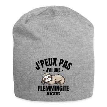 laziness, fatigue, rest - Jersey Beanie - heather grey - Front
