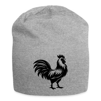 Hahn Silhouette - Jersey-Beanie - Grau meliert - Vorne