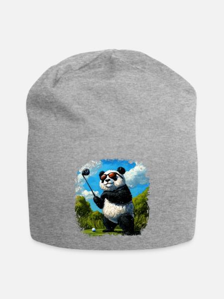 Pandas Golf - Jersey-Beanie - Grau meliert