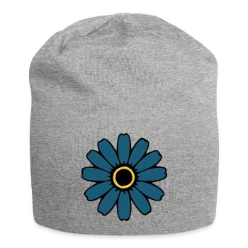 Fleurs Bleues Fleurs Fleur Fleur Sauvage Hippie - Bonnet en jersey - gris chiné - Devant