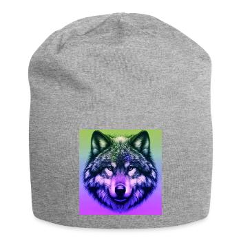 Wolf - Jersey Beanie - heather grey - Front
