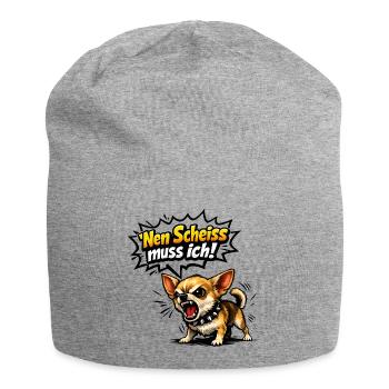 Nen scheiß muss ich Chihuahua - Jersey-Beanie - Grau meliert - Vorne