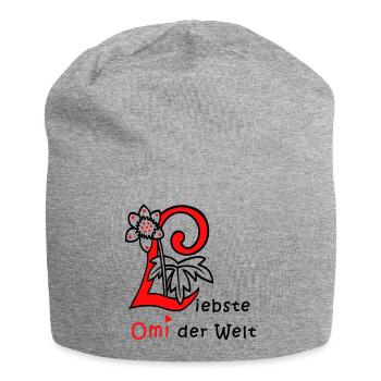 liebste Omi der Welt - Jersey-Beanie - Grau meliert - Vorne