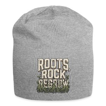 Roots Rock Regrow - Jersey-Beanie - Grau meliert - Vorne